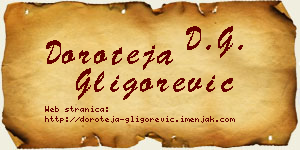 Doroteja Gligorević vizit kartica